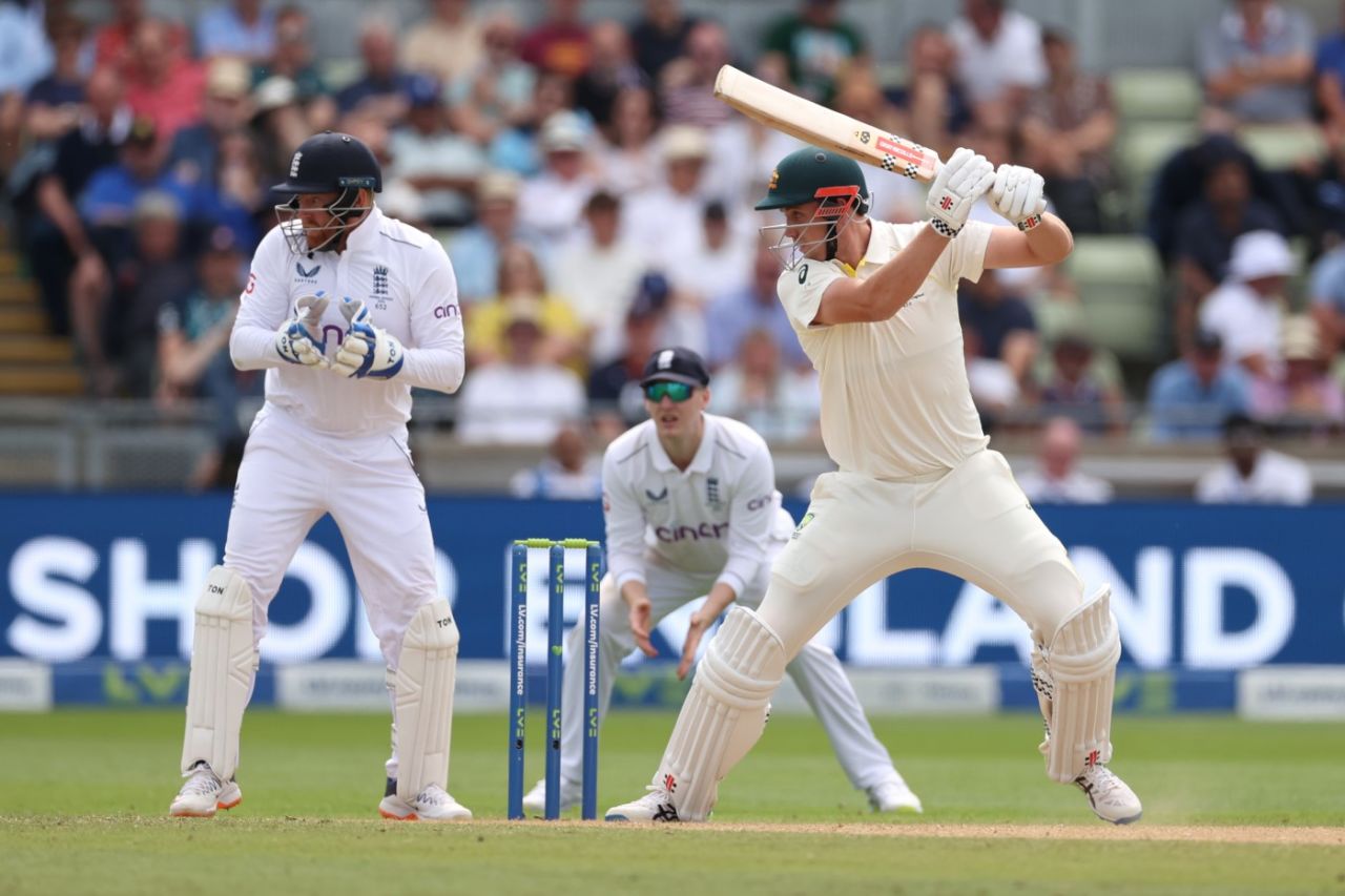 Cameron Green cuts through backward point, England vs Australia, 1st Ashes Test, Edgbaston, 2nd day, June 17, 2023