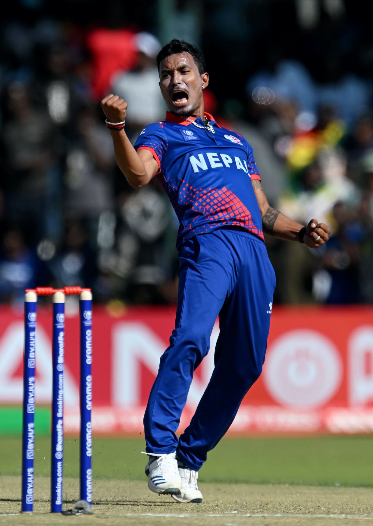 Sompal Kami made the opening breakthrough, Zimbabwe vs Nepal, ICC Cricket World Cup Qualifier, Harare, June 18, 2023