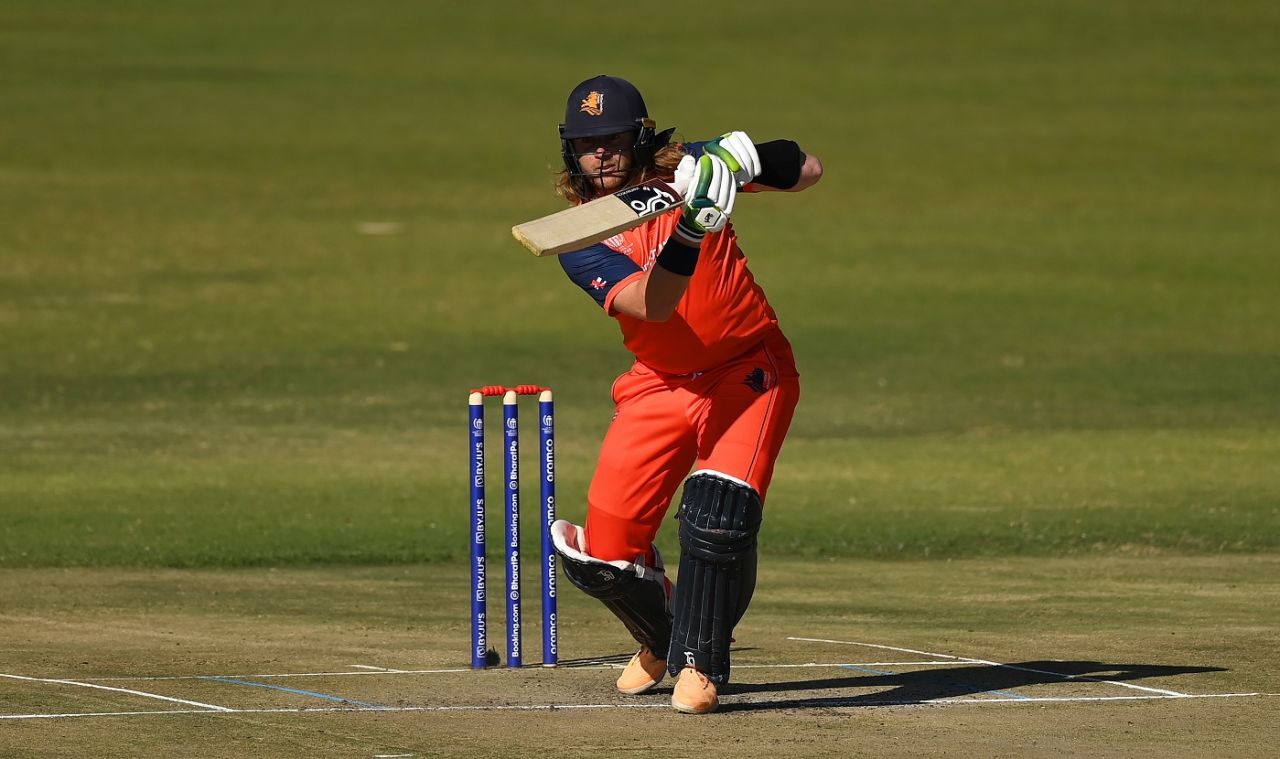 Max O'Dowd's sends one to the offside, Zimbabwe vs Netherlands, ICC World Cup Qualifier, Harare, June 20, 2023