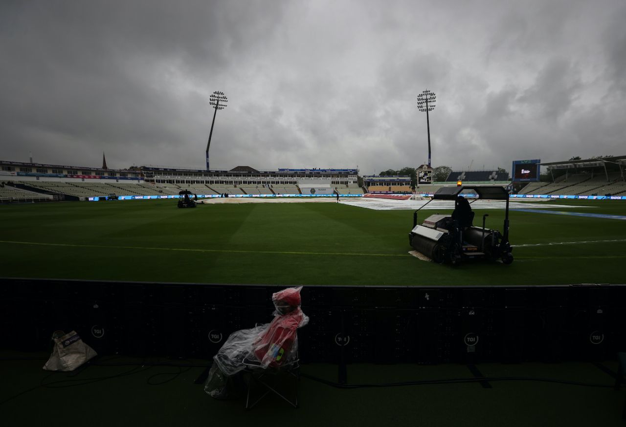 Rain delayed the start of play on the final day at Edgbaston, England vs Australia, 1st Ashes Test, Edgbaston, 5th day, June 20, 2023
