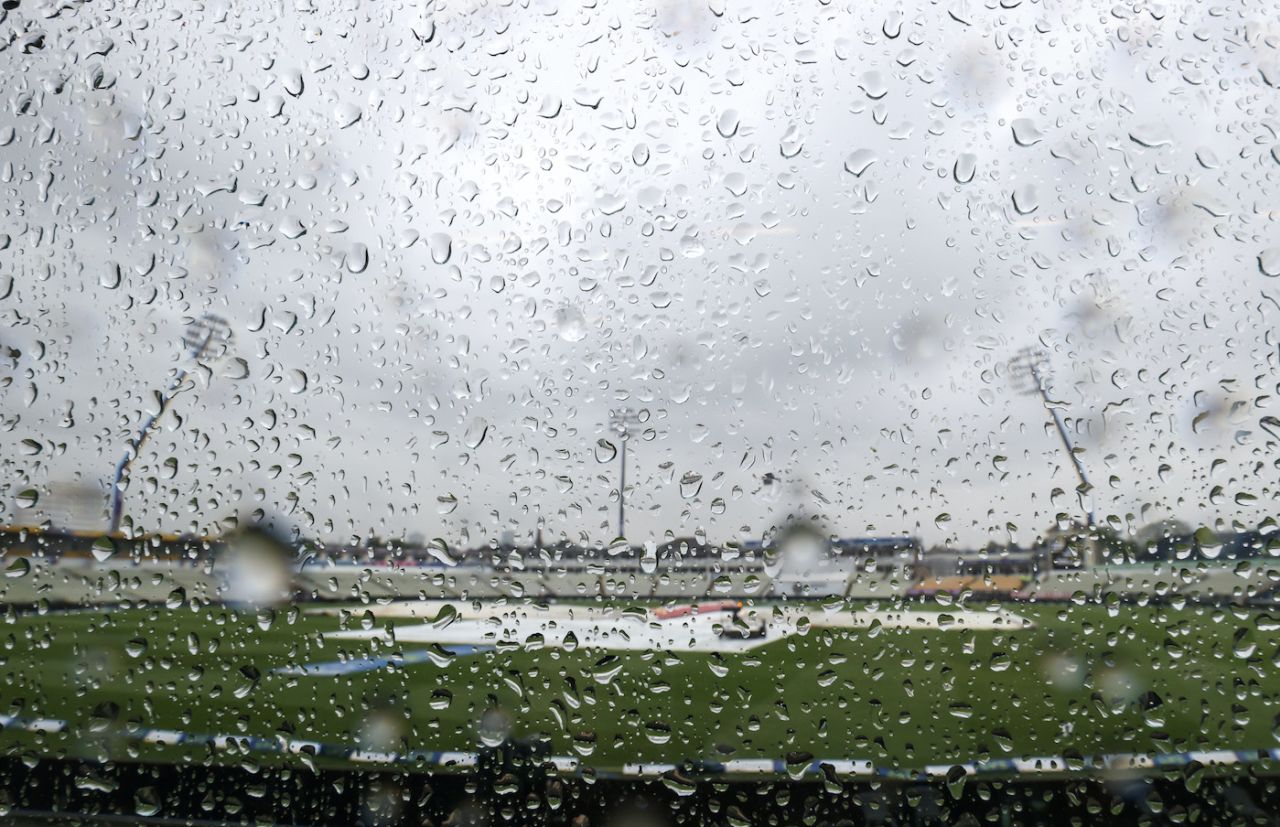 A glass panel shows rain's 360-degree prowess, England vs Australia, 1st Ashes Test, Edgbaston, 5th day, June 20, 2023