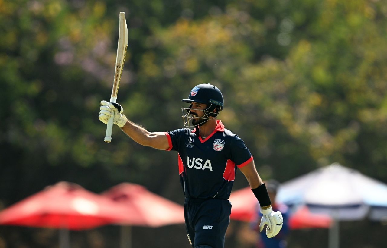 Shayan Jahangir finished 100 not out, Nepal vs USA, ICC World Cup Qualifier, Harare, June 20, 2023
