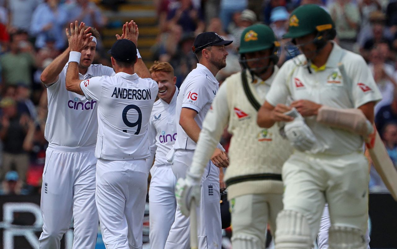 Stuart Broad claimed the breakthrough on day five, England vs Australia, 1st Ashes Test, Edgbaston, 5th day, June 20, 2023