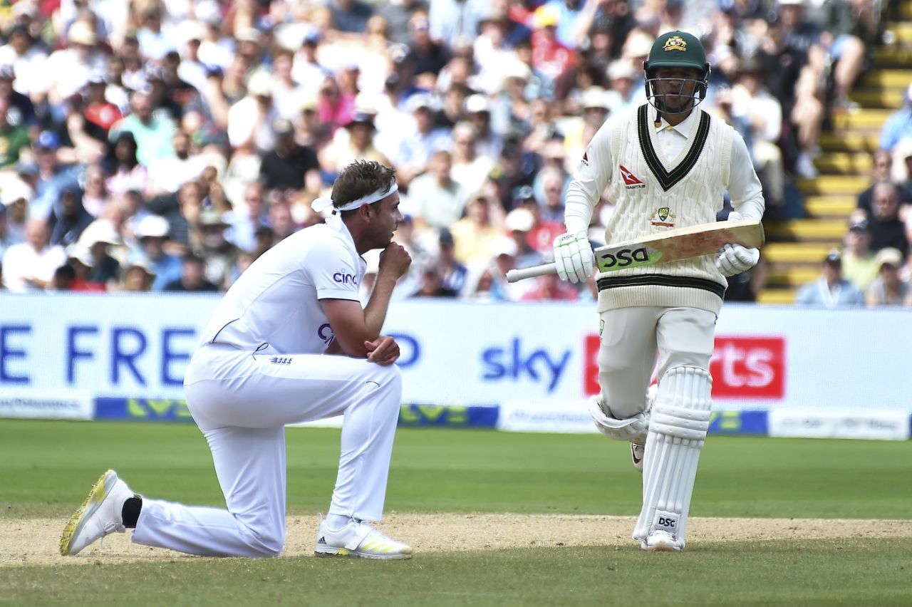 Usman Khawaja and Stuart Broad get into the drama, England vs Australia, 1st Ashes Test, Edgbaston, 5th day, June 20, 2023