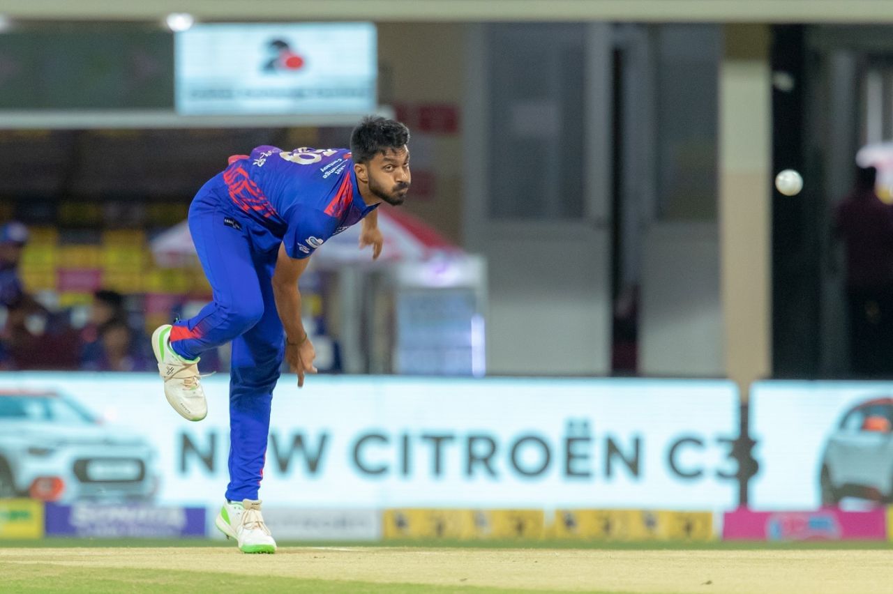 Vijay Shankar bends his back, Nellai Royal Kings vs IDream Tiruppur Tamizhans, TNPL 2023, Dindigul, June 21, 2023