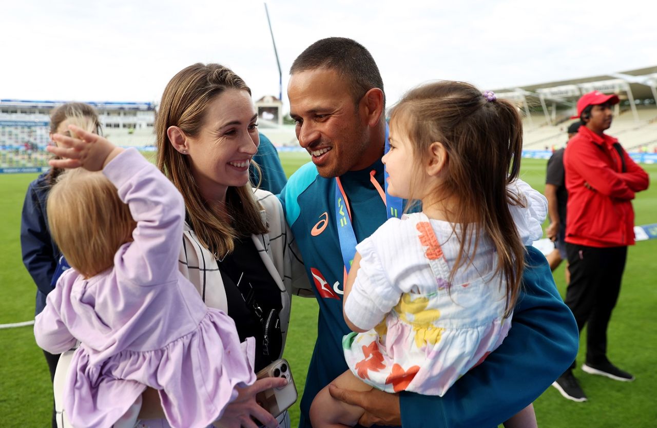 Usman Khawaja toasts Australia victory with his family, England vs Australia, 1st Ashes Test, Edgbaston, 5th day, June 20, 2023