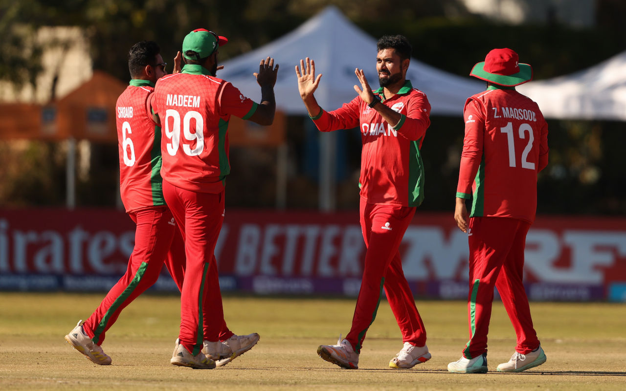 Bilal Khan made the opening breakthrough, Oman vs UAE, ICC Cricket World Cup Qualifier, Bulawayo, June 21, 2023