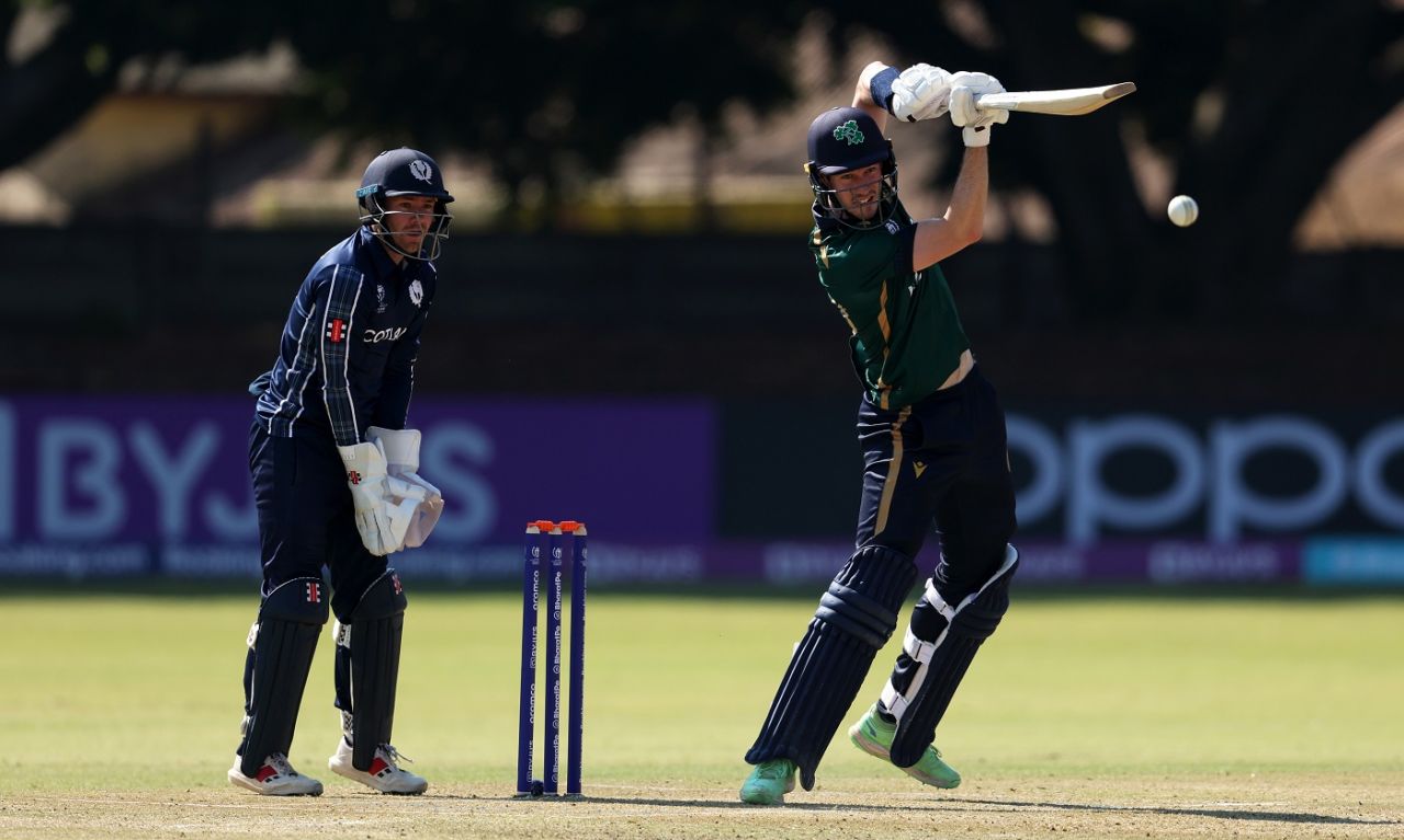 George Dockrell continued his impressive run of form, Ireland vs Scotland, ICC World Cup Qualifier, Bulawayo, June 21, 2023