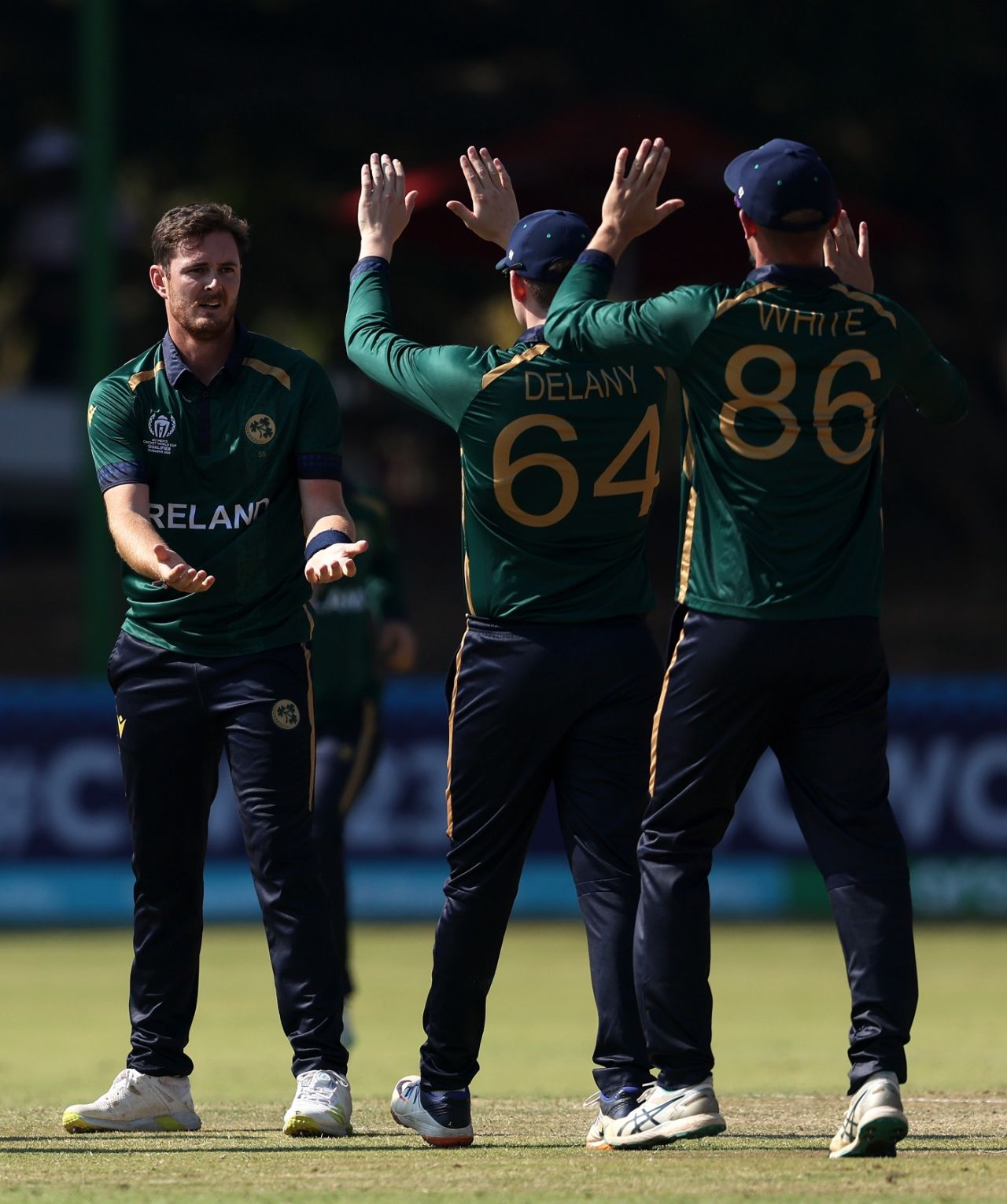 Mark Adair struck in his first over, sending back Matthew Cross, Ireland vs Scotland, ICC World Cup Qualifier, Bulawayo, June 21, 2023