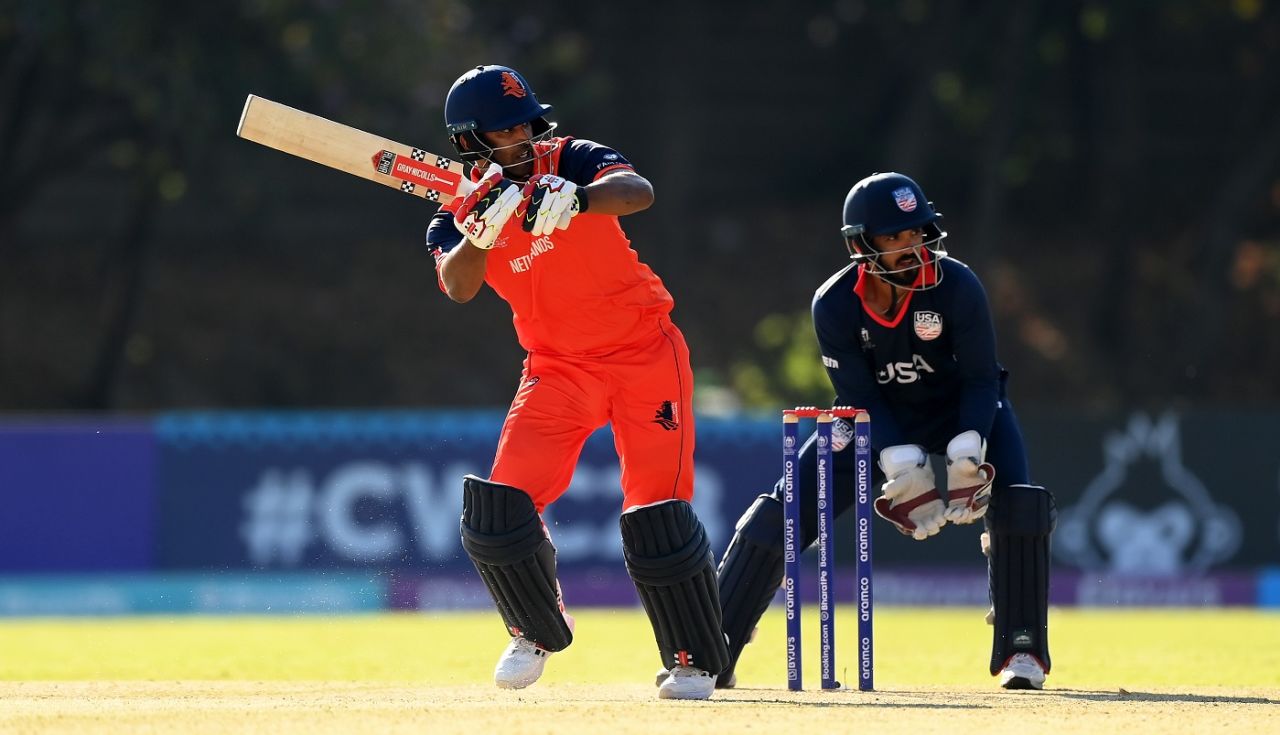 Teja Nidamanuru struck a crucial fifty to take Netherlands closer, Netherlands vs USA, ICC World Cup Qualifier, June 22, 2023