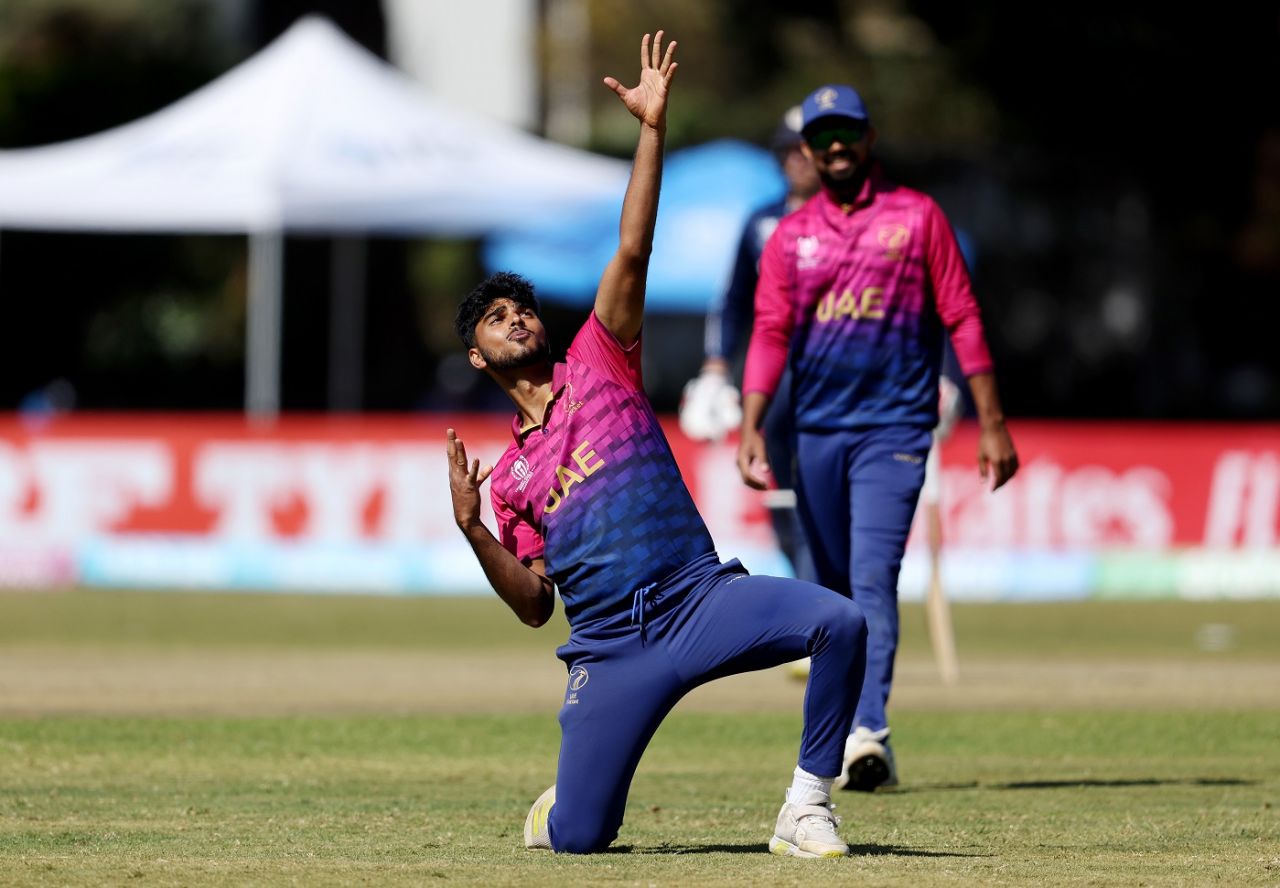 Ali Naseer celebrates dismissing Jack Jarvis