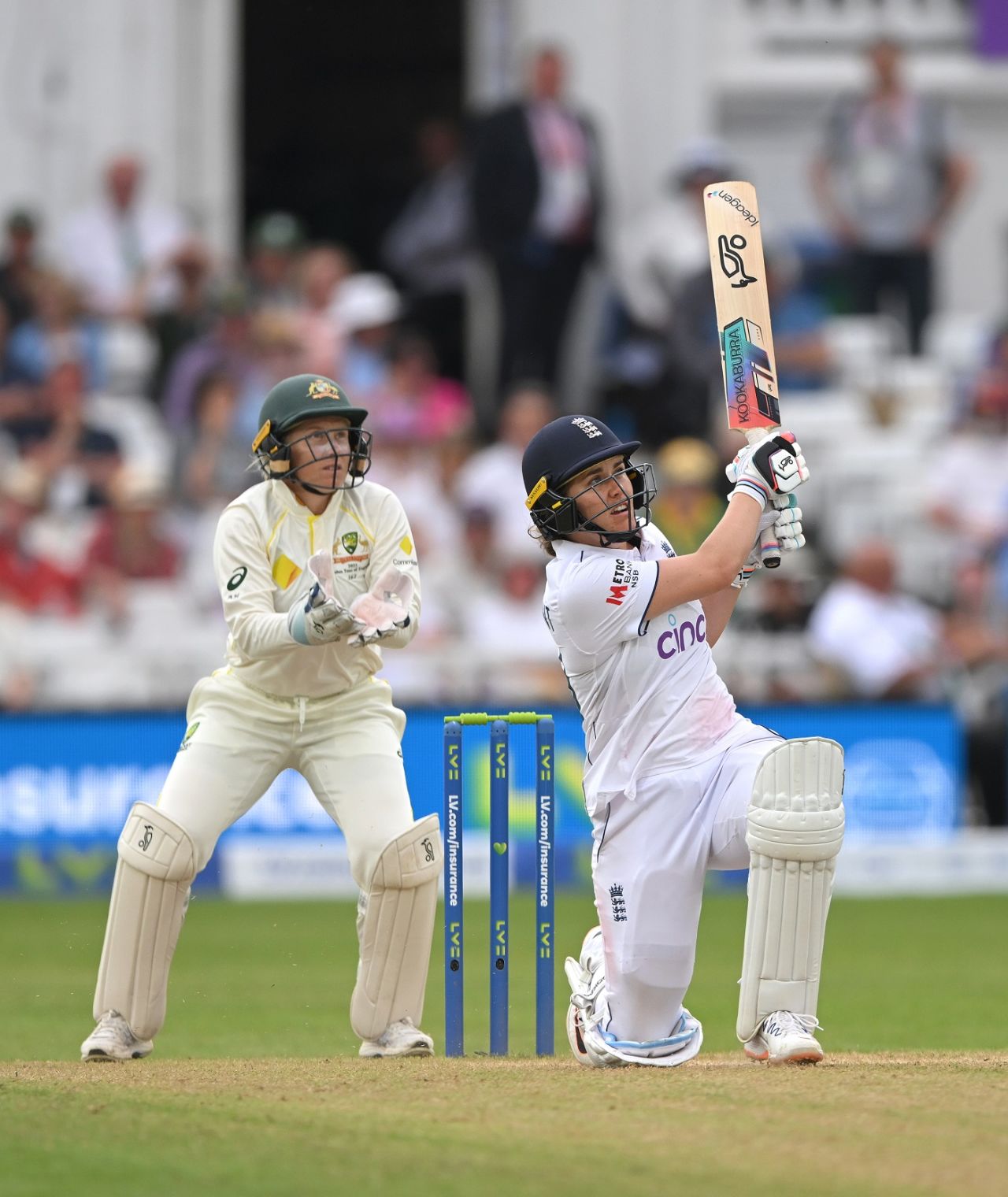 Nat Sciver-Brunt used the slog-sweep to good effect, England vs Australia, Only Test, Women's Ashes, Nottingham, 2nd day, June 23, 2023