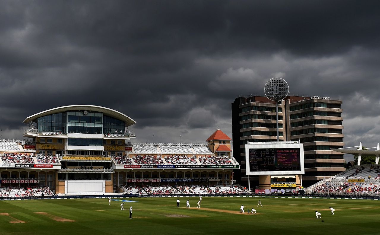Dark clouds hover over Trent Bridge, England vs Australia, Only Test, Women's Ashes, Nottingham, 3rd day, June 24, 2023