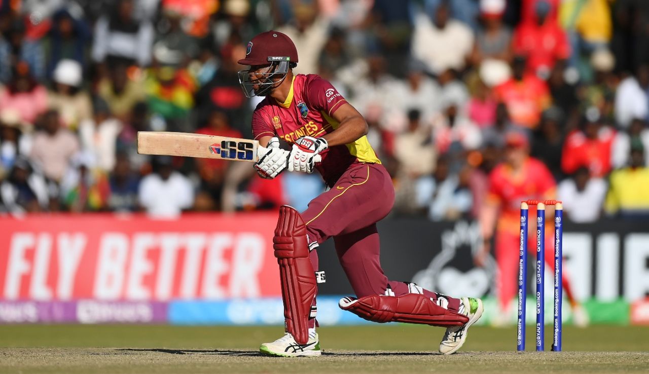 Roston Chase scored a fighting 44 off 53 balls, Zimbabwe vs West Indies, World Cup Qualifier, Harare, June 24, 2023