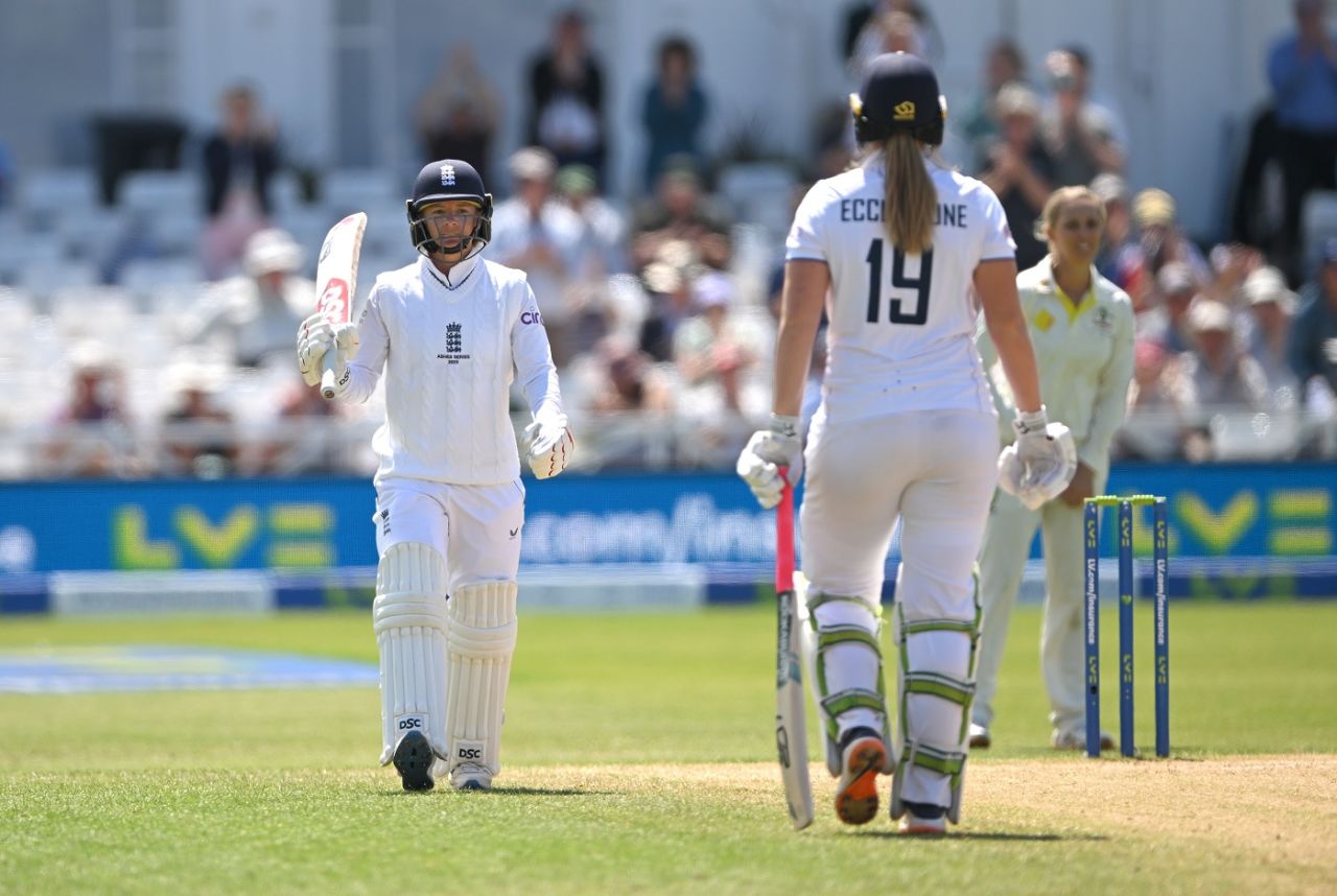 Danni Wyatt fought a lone battle in the second innings with a fifty on debut, England vs Australia, Only Test, Women's Ashes, Nottingham, 5th day, June 26, 2023