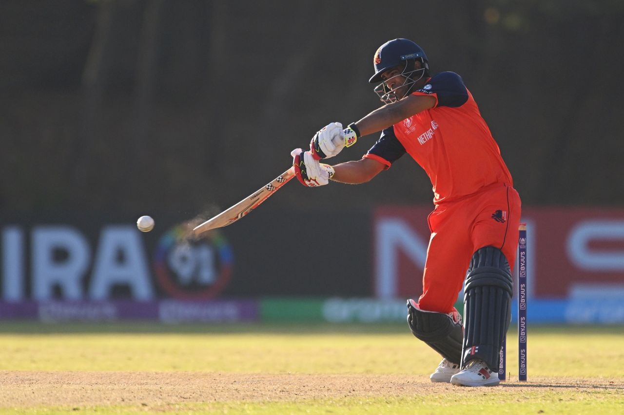 Teja Nidamanuru smashed 111 off just 76 deliveries, Netherlands vs West Indies, ICC World Cup Qualifier, Harare, June 26, 2023