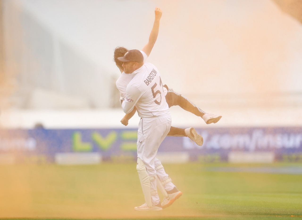 Jonny Bairstow removes a 'Just Stop Oil' pitch invader off the field, England vs Australia, 2nd Ashes Test, Lord's, 1st day, June 28, 2023