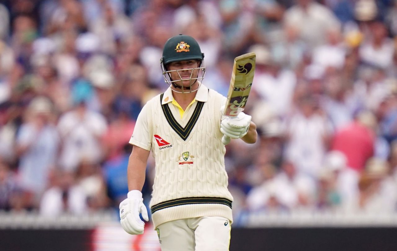 David Warner acknowledges his half-century, England vs Australia, 2nd Ashes Test, Lord's, 1st day, June 28, 2023