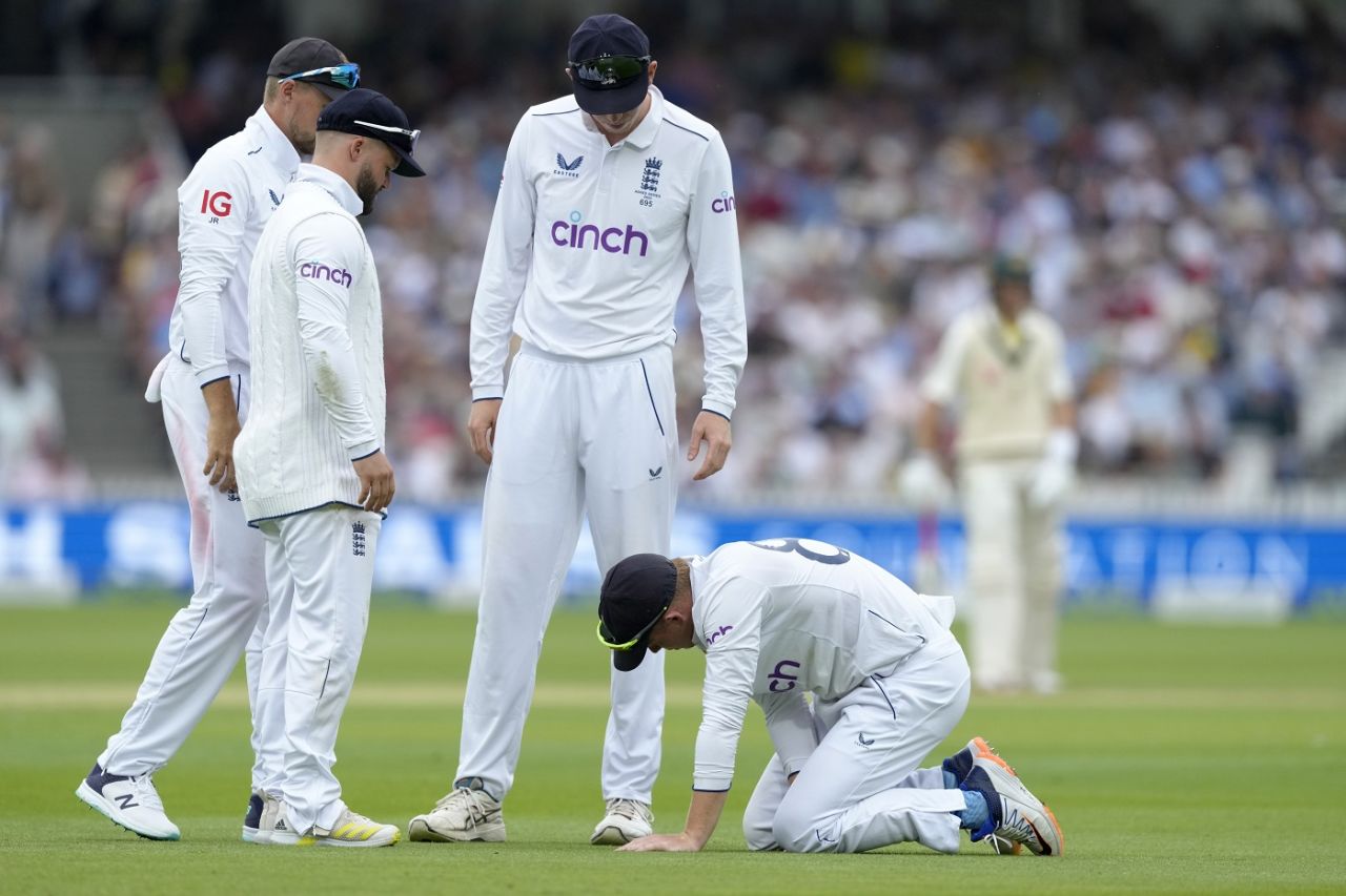 Ollie Pope hurt his right shoulder in the field, England vs Australia, 2nd Ashes Test, Lord's, 1st day, June 28, 2023