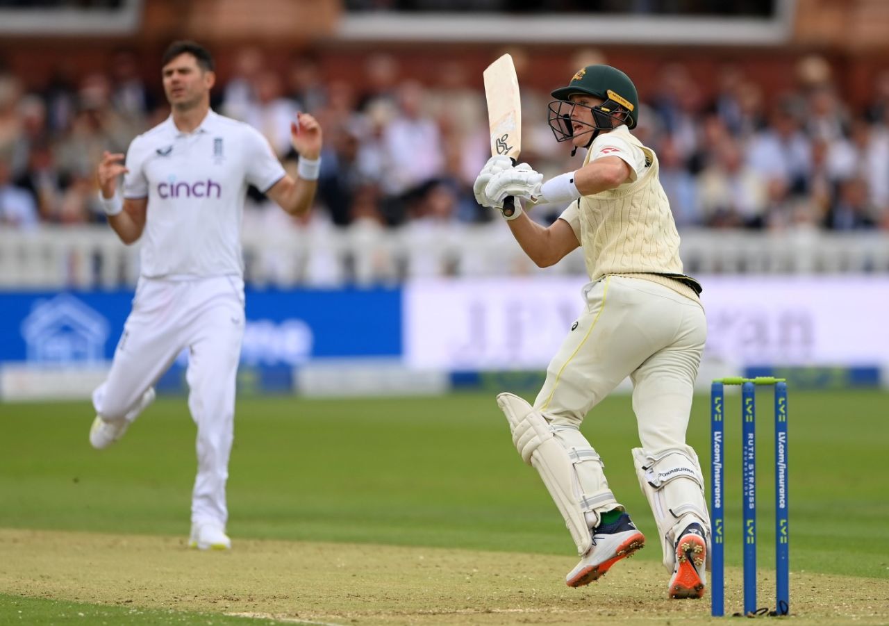 Marnus Labuschagne works one behinds square, England vs Australia, 2nd Ashes Test, Lord's, 1st day, June 28, 2023