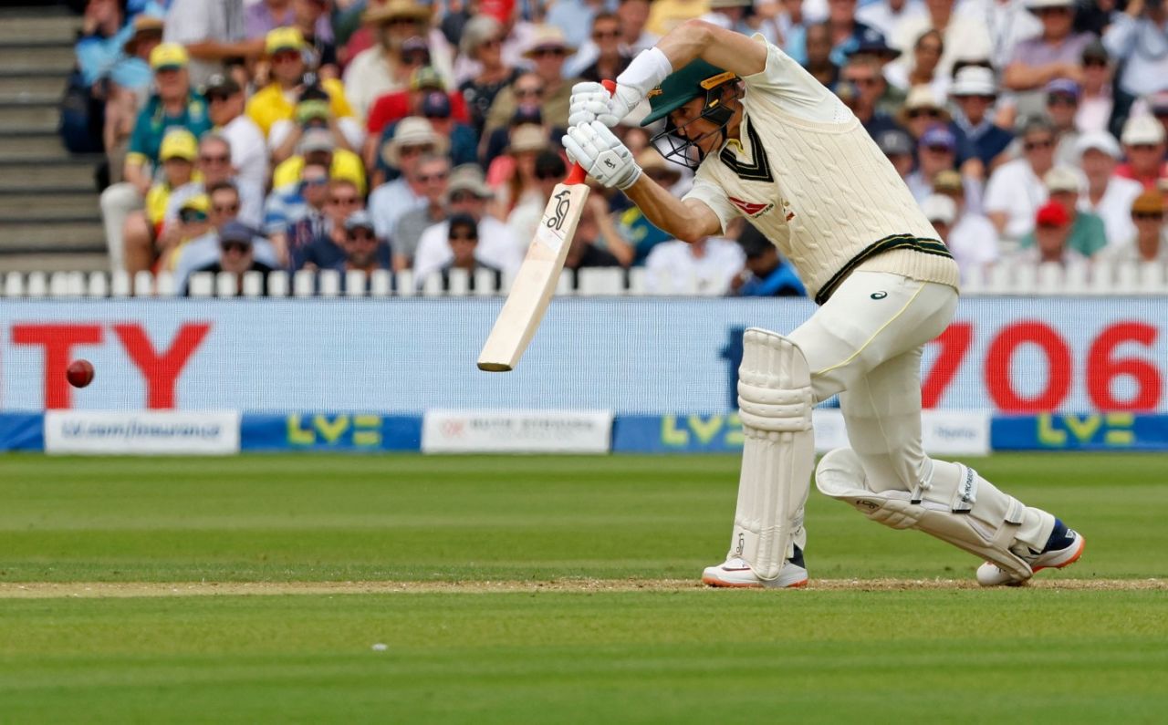 Marnus Labuschagne drives down the ground, England vs Australia, 2nd Ashes Test, Lord's, 1st day, June 28, 2023