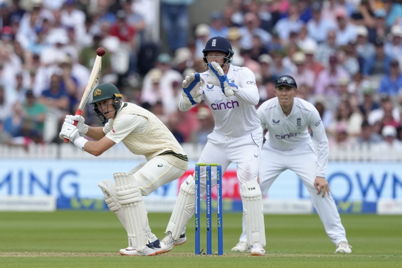 Marnus Labuschagne avoids a Joe Root bouncer, England vs Australia, 2nd Ashes Test, Lord's, 1st day, June 28, 2023