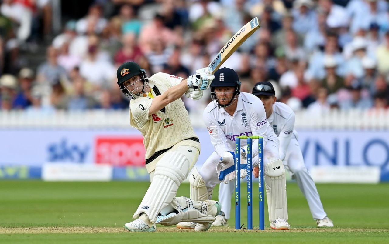 Steven Smith slog sweeps over midwicket, England vs Australia, 2nd Ashes Test, Lord's, 1st day, June 28, 2023