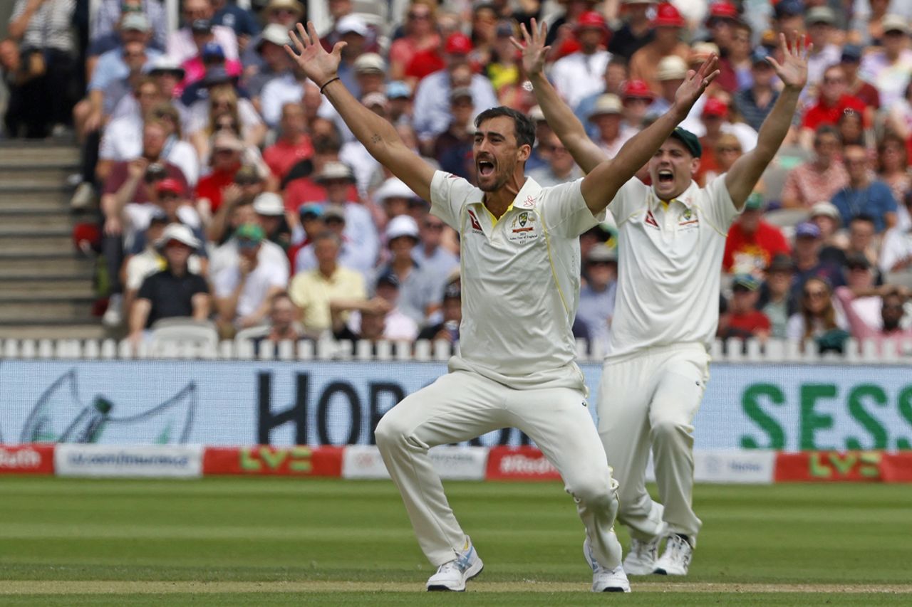 Mitchell Starc goes up in appeal, England vs Australia, 2nd Ashes Test, Lord's, 2nd day, June 29, 2023