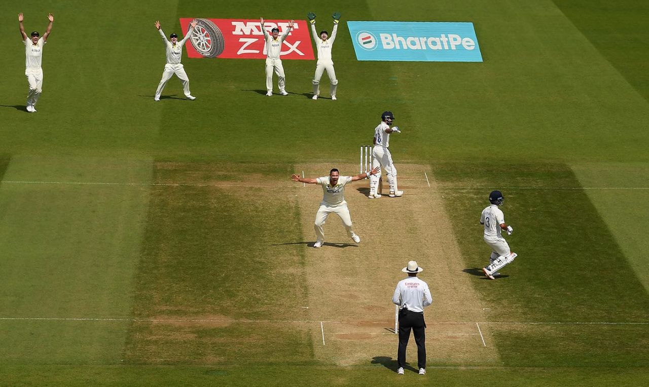 Scott Boland unsuccessfully appeals for Virat Kohli's wicket, Australia vs India, WTC final, fifth day, The Oval, London, June 11, 2023