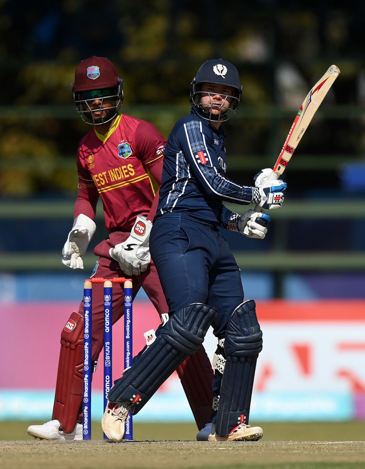 Matthew Cross played an excellent support role to Brandon McMullen, Scotland vs West Indies, Super Six, ODI World Cup qualifier, Harare, July 1, 2023