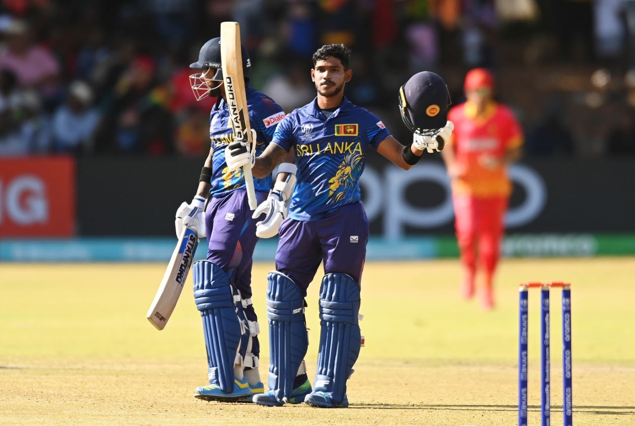 Pathum Nissanka brought up a quick century, Zimbabwe vs Sri Lanka, Men's World Cup Qualifier, Super Six, Bulawayo, July 2, 2023