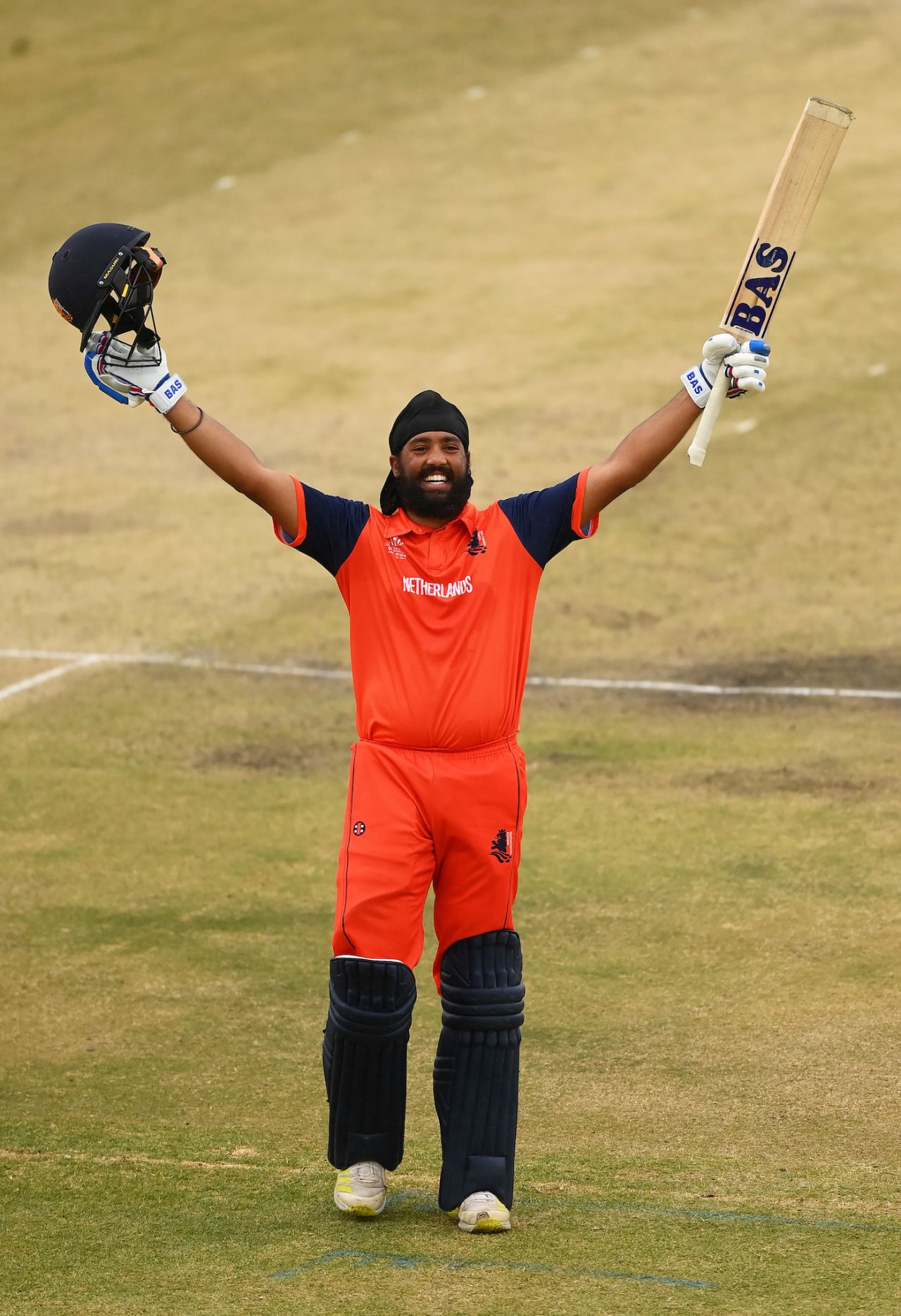 Vikramjit Singh brought up his first ODI century, off 102 balls, Netherlands vs Oman, ODI World Cup qualifier, Super Six, Harare, July 3, 2023