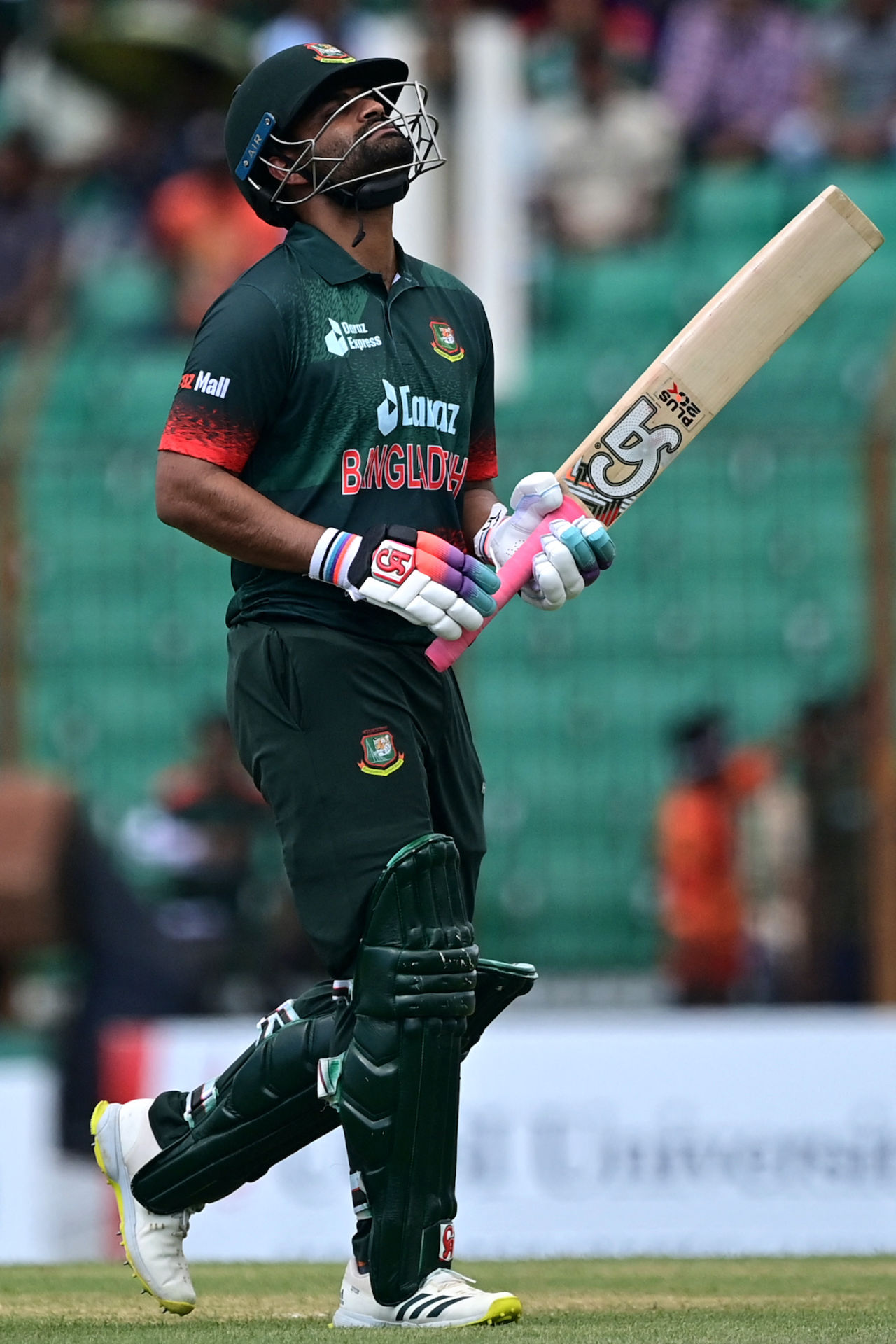 Tamim Iqbal walks back after nicking off for 13, Bangladesh vs Afghanistan, 1st ODI, Chattogram, July 5, 2023