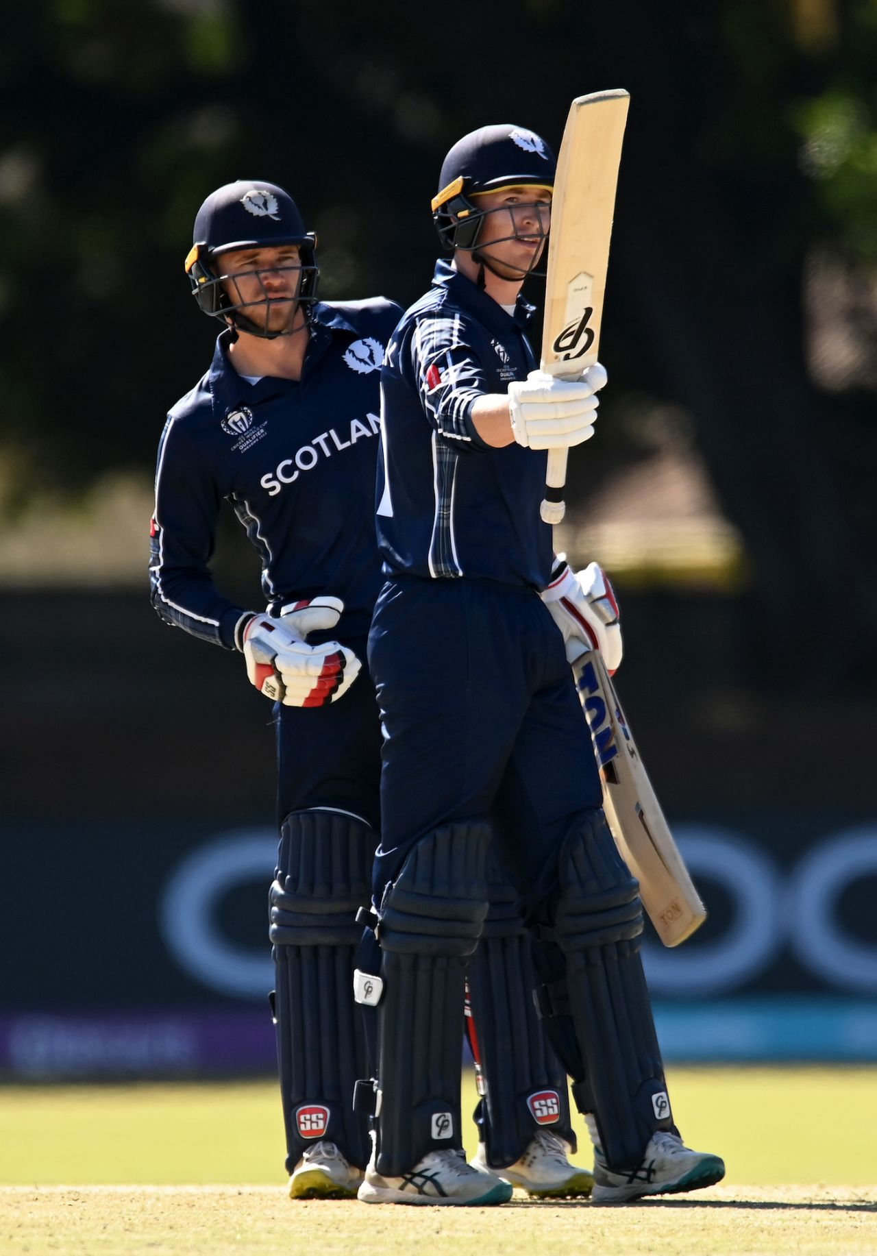 Brandon McMullen brought up his half-century off 63 balls, Netherlands vs Scotland, ODI World Cup qualifier Super Six, Bulawayo, July 6, 2023