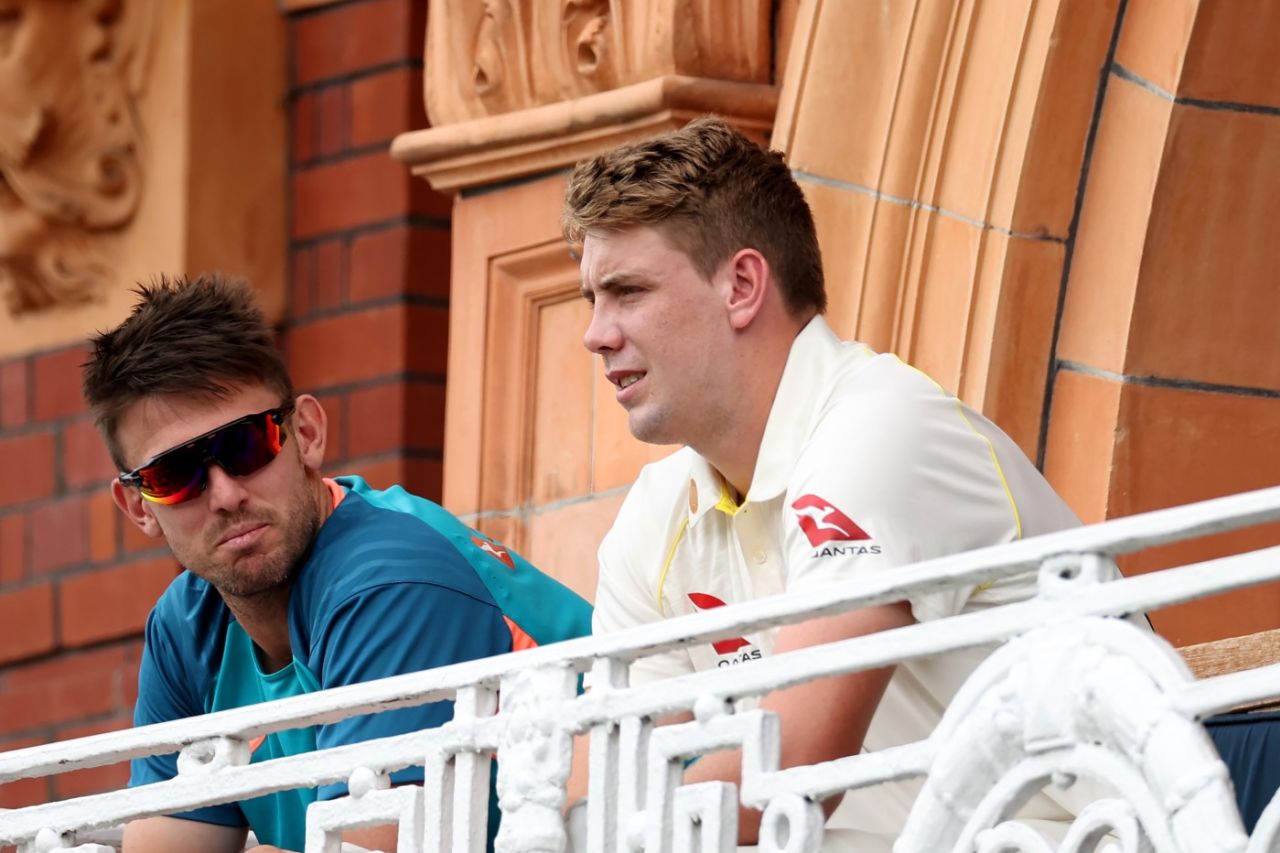 Cameron Green sitting with Mitchell Marsh, England vs Australia, Ashes, July 2023