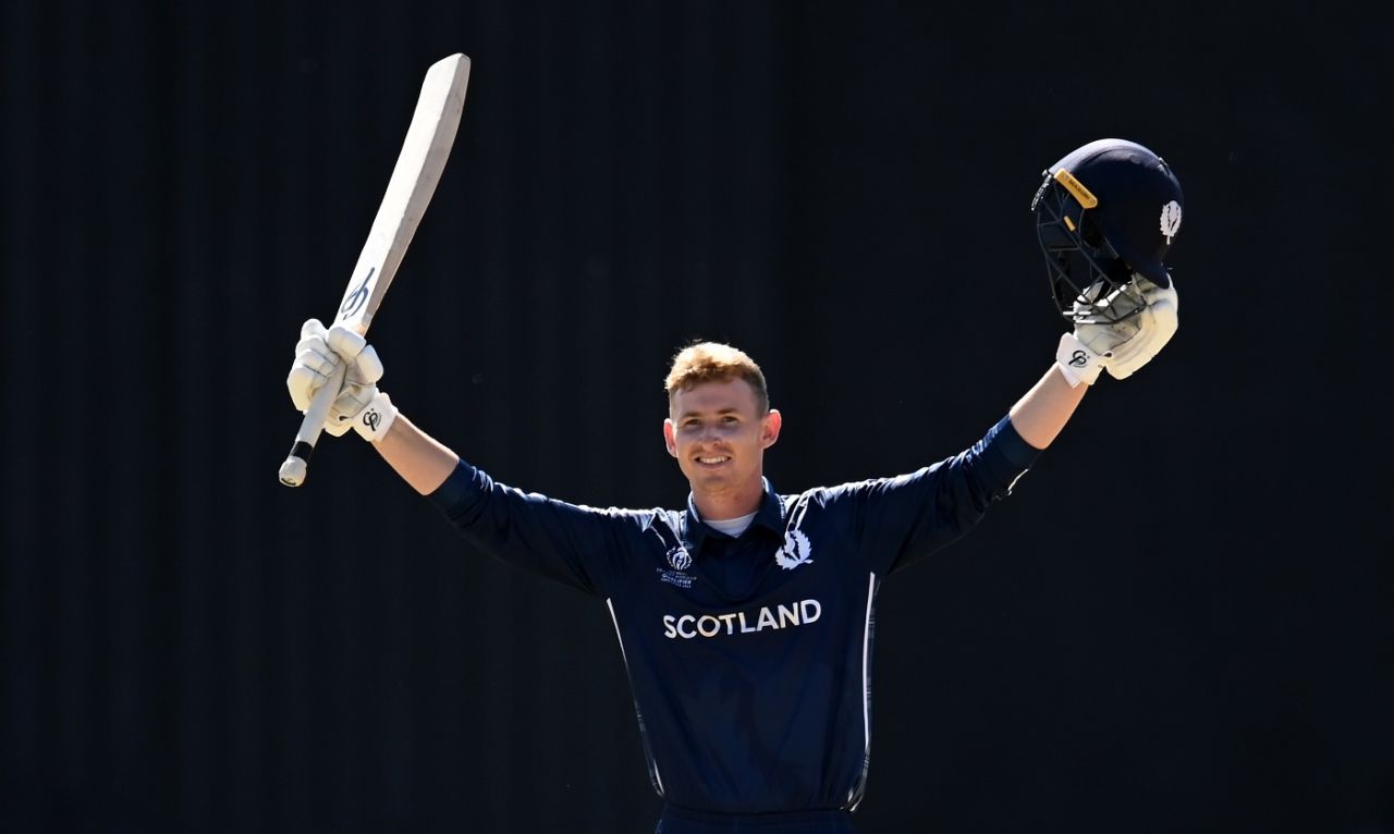 Brandon McMullen struck a fine second ODI century, Netherlands vs Scotland, ODI World Cup Qualifier, Super Six, Bulawayo, July 6, 2023