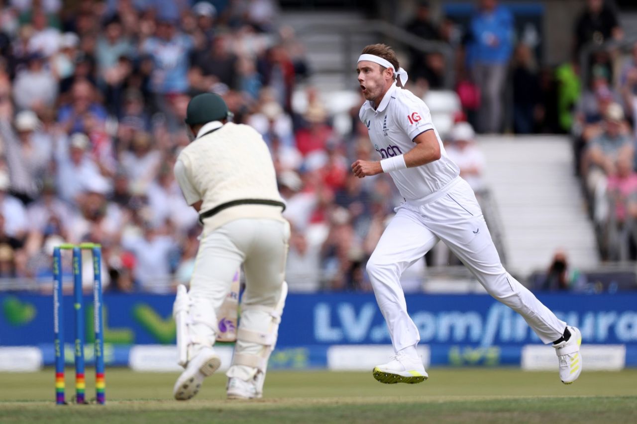 Stuart Broad claimed the wicket of David Warner for the 16th time in Tests, England vs Australia, 3rd Test, Headingley, July 6, 2023