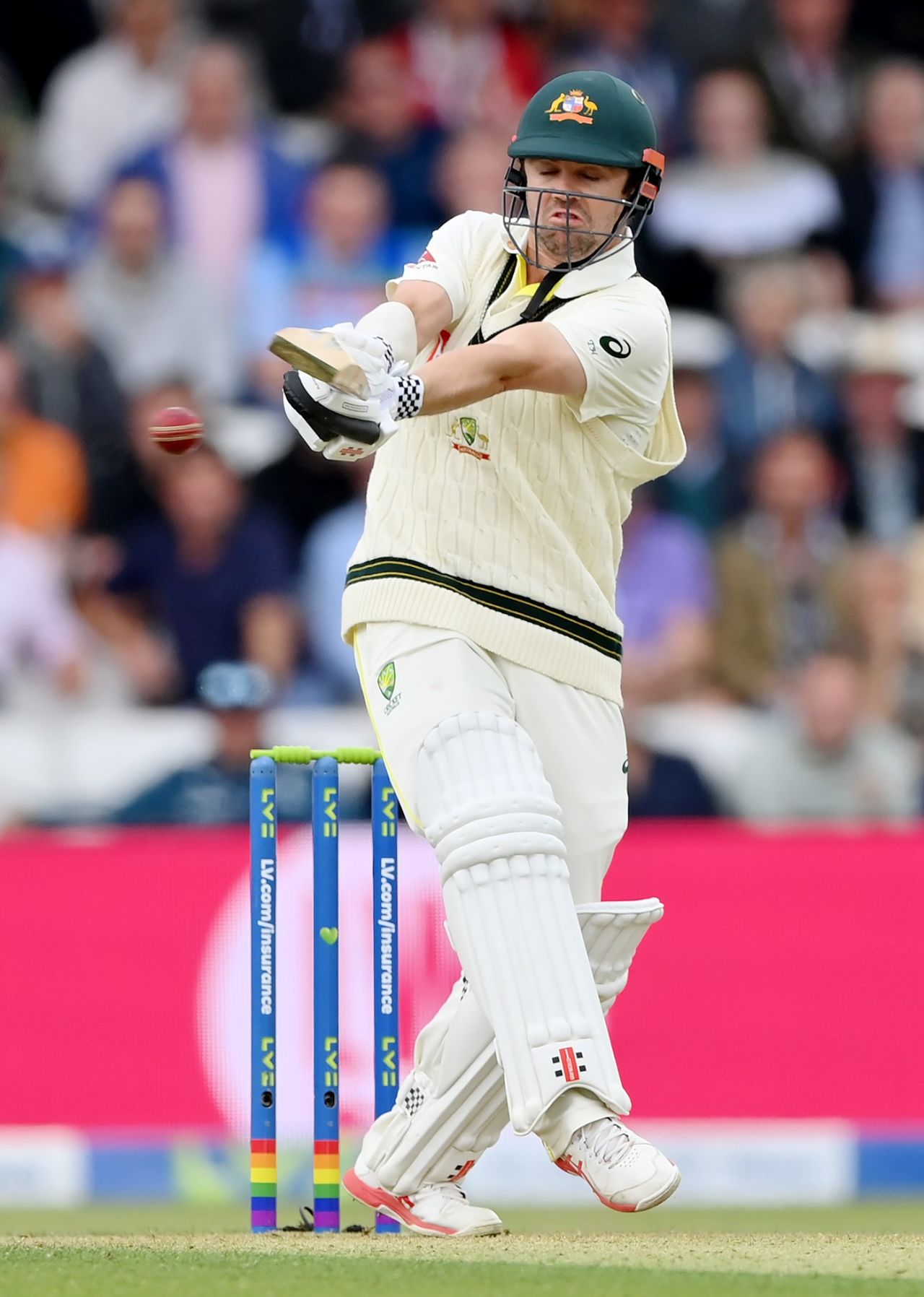 Travis Head endured a short-ball barrage on the opening day, England vs Australia, 3rd Test, Headingley, July 6, 2023