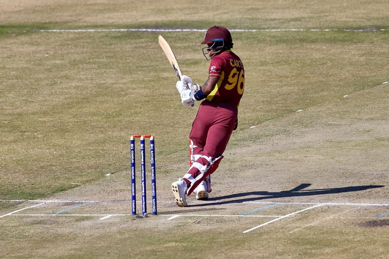 Keacy Carty pulls one away, Sri Lanka vs West Indies, ODI World Cup Qualifier, Super Six, Harare, July 7, 2023