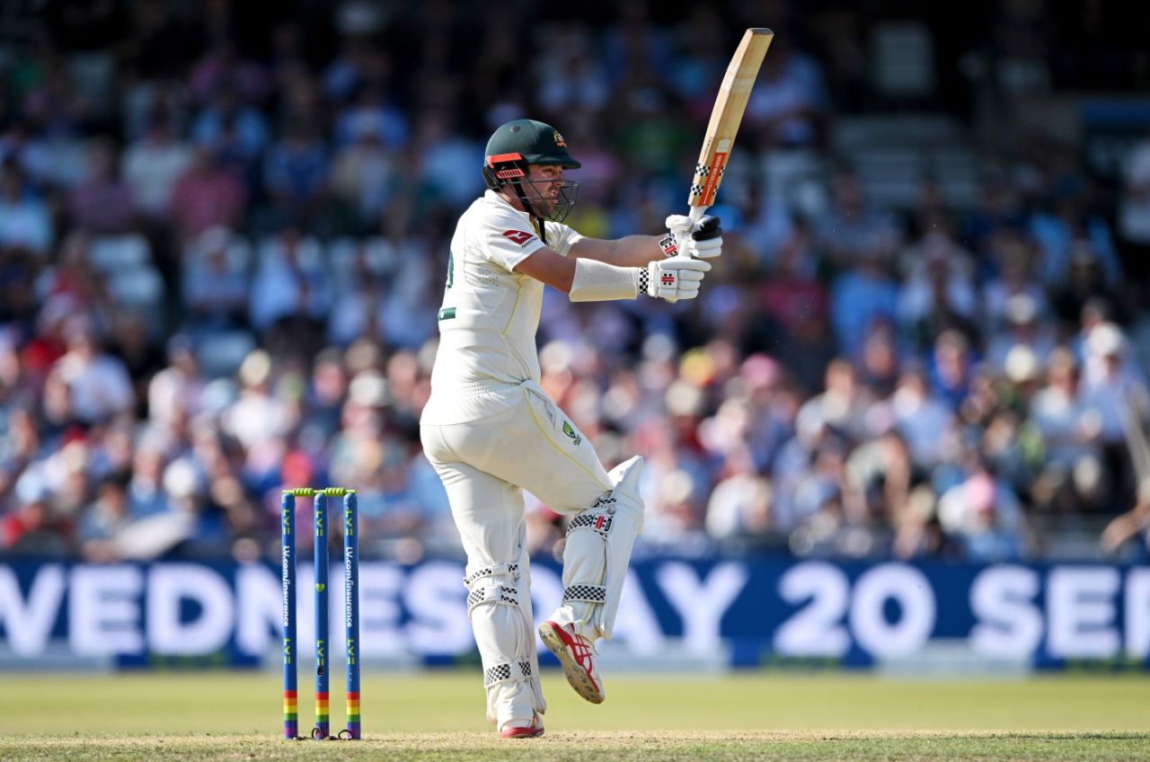Travis Head pulls behind square, England vs Australia, 3rd Test, 2nd day, Headingley, July 7, 2023