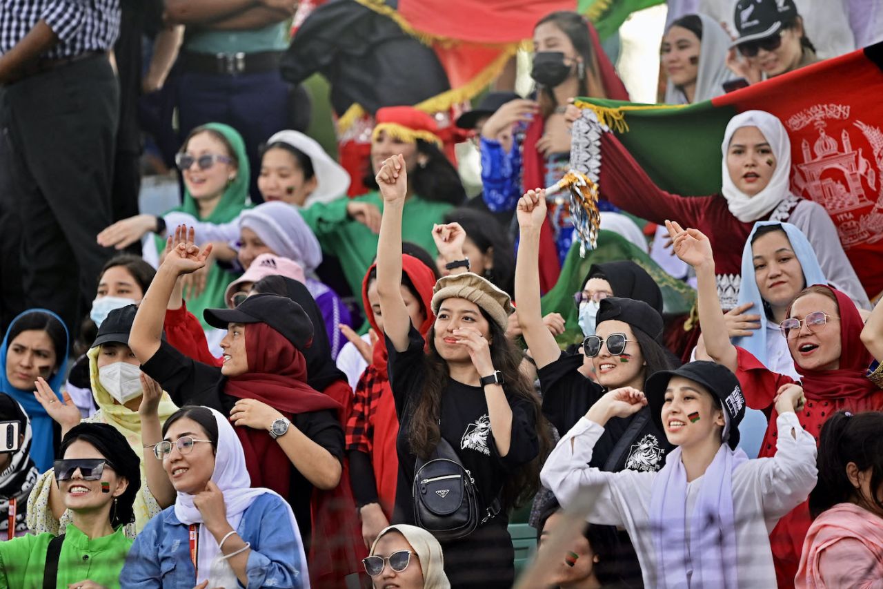 Afghanistan fans show their enthusiasm in the stadium, Bangladesh vs Afghanistan, 2nd ODI, Chattogram, July 8, 2023