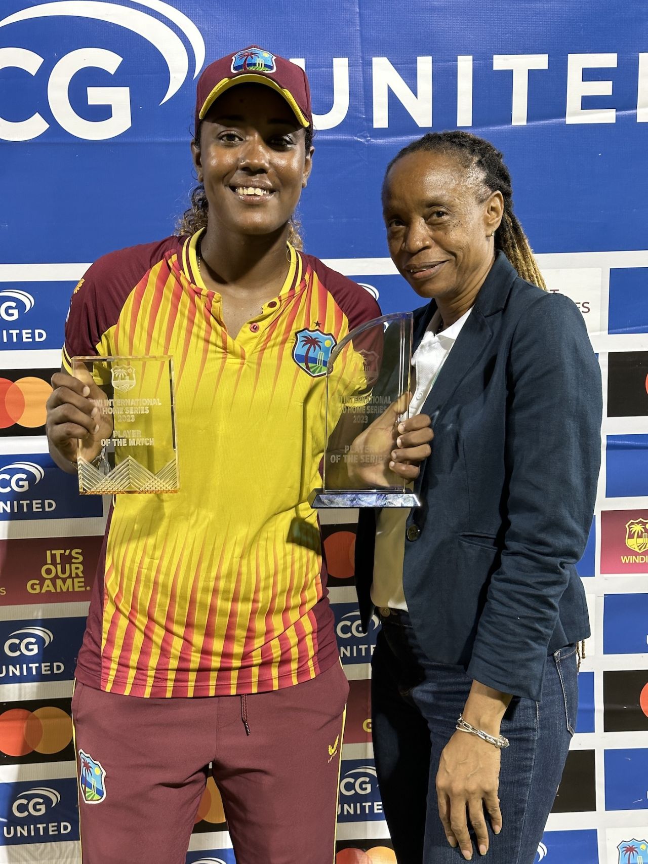Hayley Matthews was the Player of the Match for the third time in a row, and also the Player of the Series, West Indies vs Ireland, 3rd women's T20I, Gros Islet, July 8, 2023