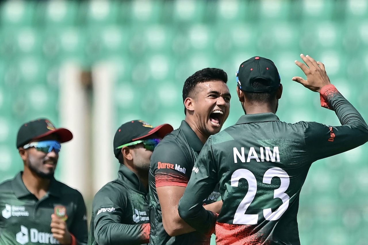 Taskin Ahmed piled on the pressure with an early breakthrough, Bangladesh vs Afghanistan, 3rd ODI, Chattogram, July 11, 2023