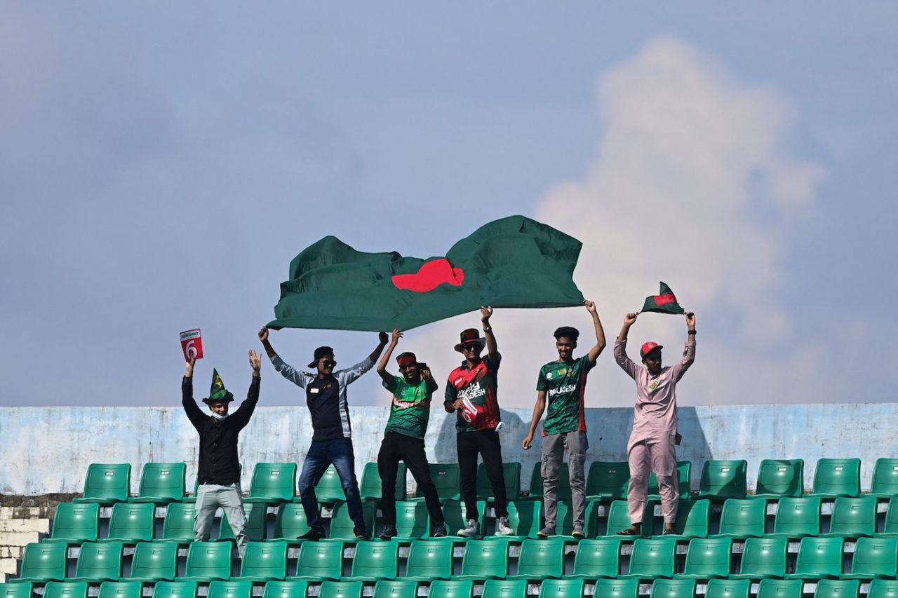 Bangladesh fans didn't flock at the stadium but kept the flag flying high, Bangladesh vs Afghanistan, 3rd ODI, Chattogram, July 11, 2023