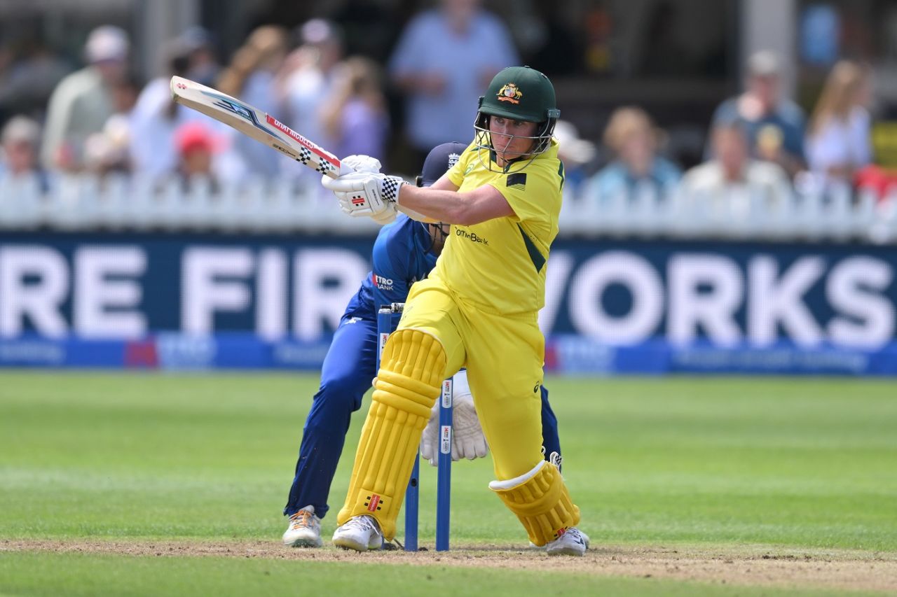 Beth Mooney pulls one away, England vs Australia, Women's Ashes, 1st ODI, Bristol, July 12, 2023
