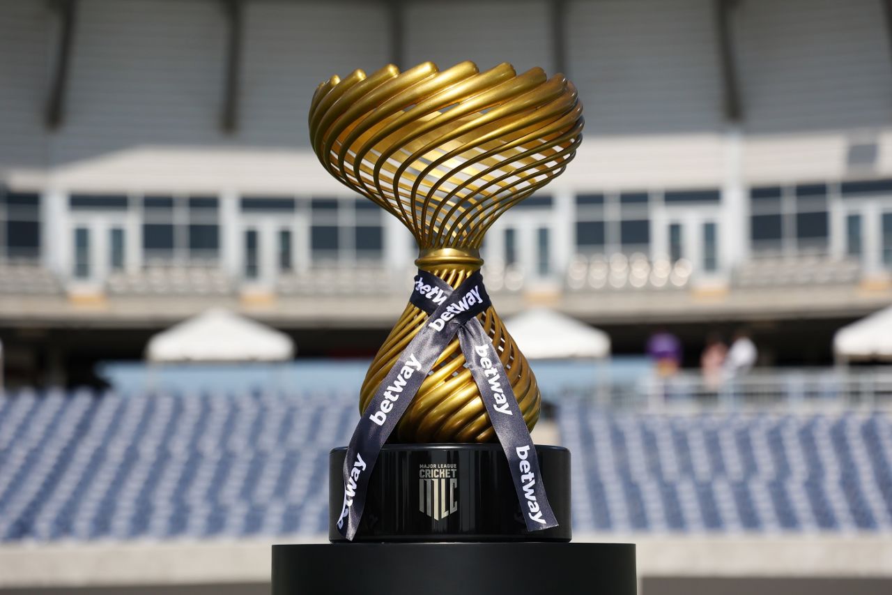 The MLC trophy stands in all its glory, Texas, July 12, 2023
