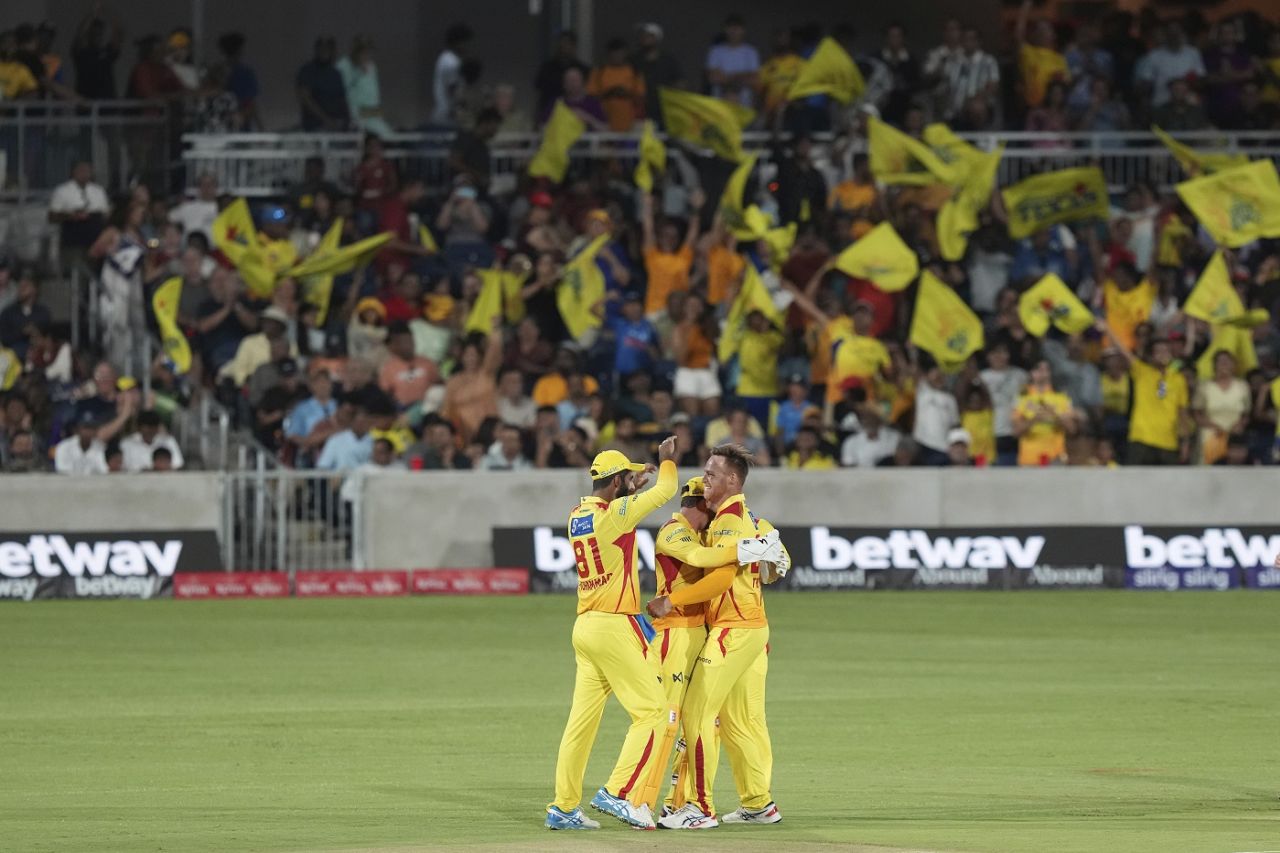 Texas Super Kings romped to a 69-run win in the tournament-opener, Texas Super Kings vs LA Knight Riders, Major League Cricket, Grand Prairie, July 13, 2023