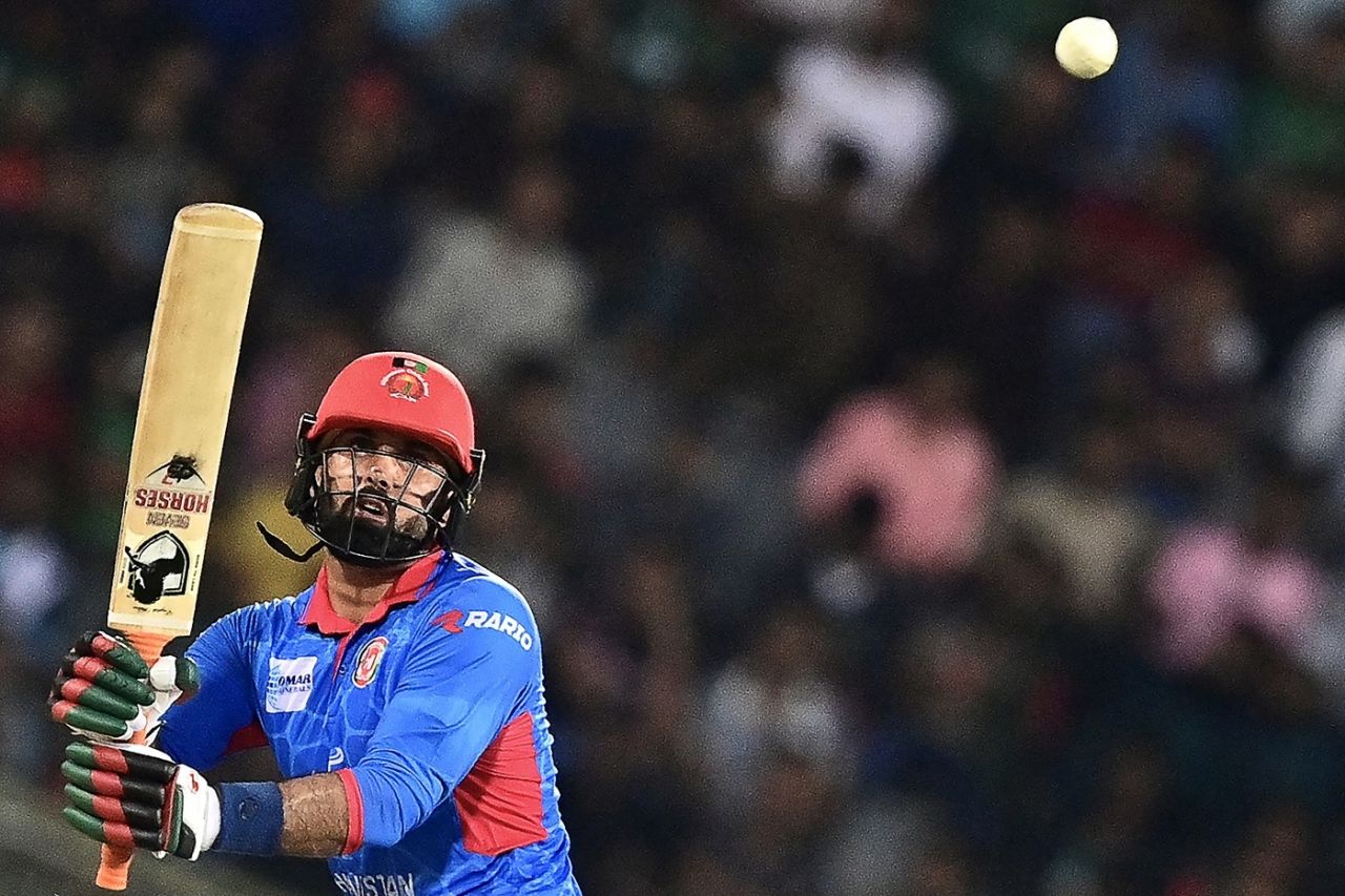 Mohammad Nabi top-scored with a fifty, Bangladesh vs Afghanistan, 1st T20I, Sylhet, July 14, 2023