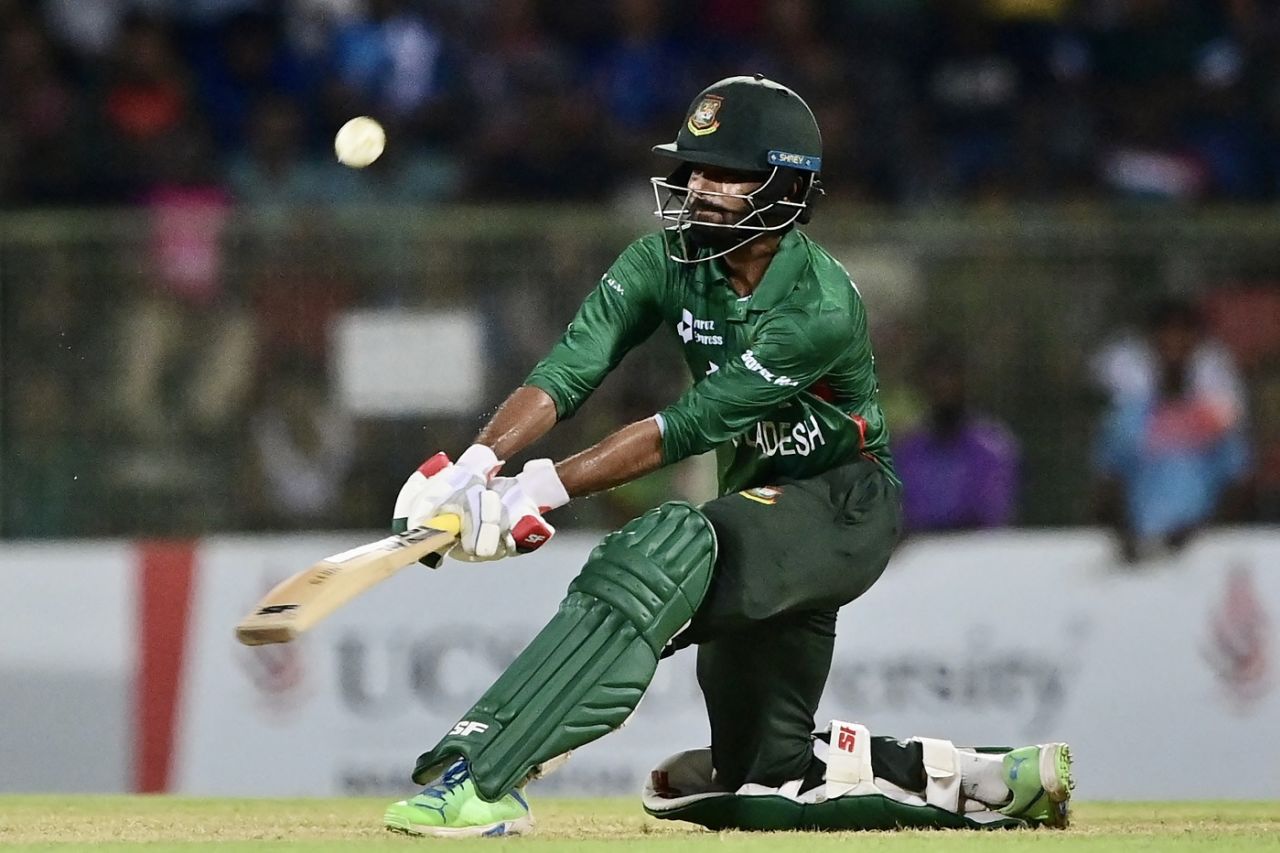 Towhid Hridoy got into unusual positions but took his team to a win, Bangladesh vs Afghanistan, 1st T20I, Sylhet, July 14, 2023