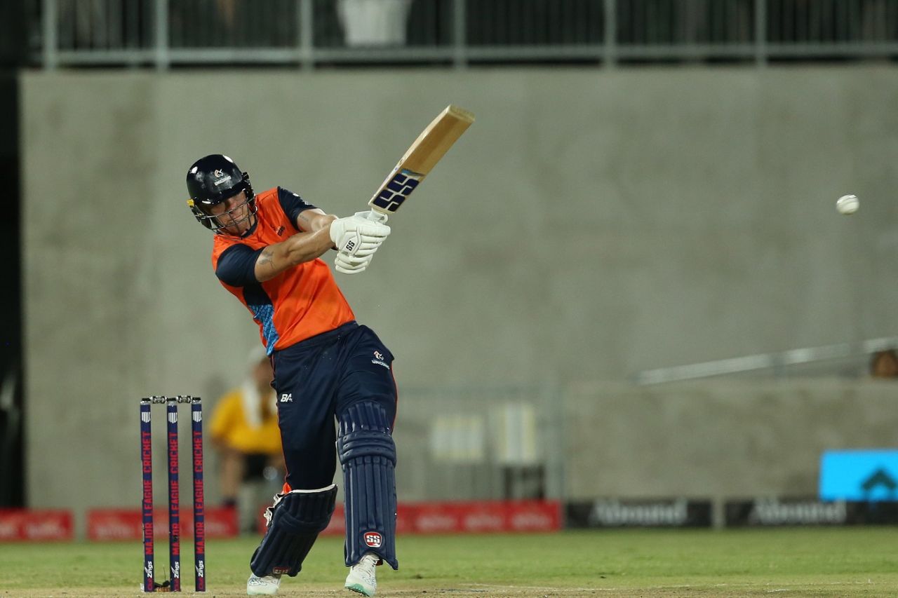 Finn Allen hammered 22 runs off a Wayne Parnell over, San Francisco Unicorns vs Seattle Orcas, MLC 2023, Grand Prairie, July 15, 2023